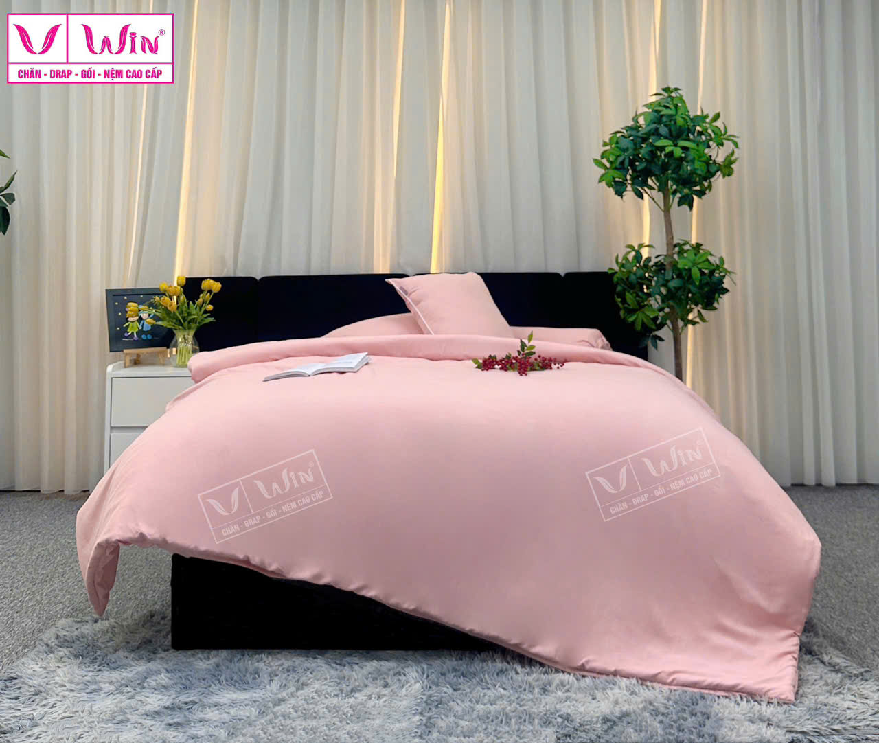 DRAP MỀN 1 MÀU TENCEL LỤA CAO CẤP THẮNG LỢI SUPER WIN - Ảnh 6